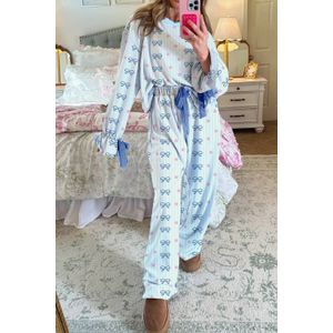 Gestreepte Strik Pyjama Set