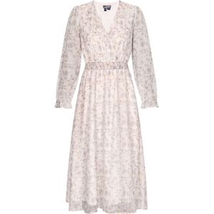 Dreimaster - Jurk - Lichtbruin - Midi - V-halslijn