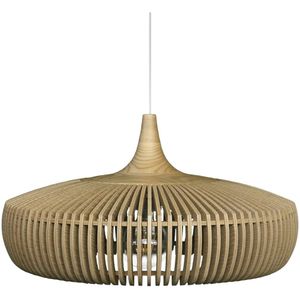 Umage Clava dine wood houten hanglamp naturel met koordset wit Ø 43 cm