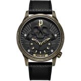 Police Leren horloge met quartz mechanisme 52mm