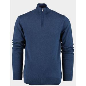 Bos Bright Blue Pullover half zip art-302/8160-indigo