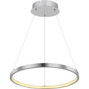 Globo Led hanglamp met enkele ring | Ø 38,5cm | nikkel | cirkelvormige hanglamp