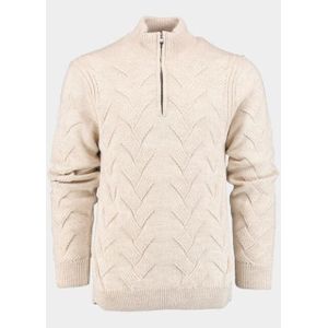 Innocente Half zip met stoere ingebreide kabel 1151/4 ecru