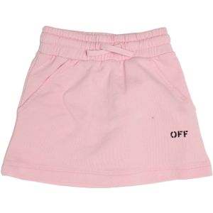 Meisjesrok - Off White - Juniors - Strokenrok - Roze Zwart - 100% Katoen