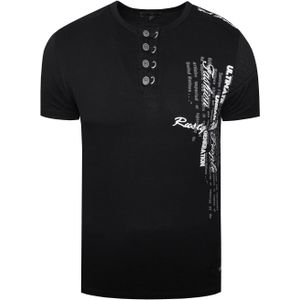 Rusty Neal - Olie-gewassen T-shirt - Heren - Normale Pasvorm - 100% Katoen