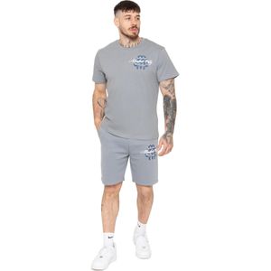 Enzo Milano - Heren Bedrukt T-shirt & Korte Broek Set
