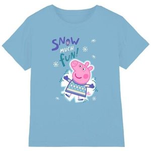 Peppa Pig Kinderen/kinderen sneeuw veel plezier t-shirt