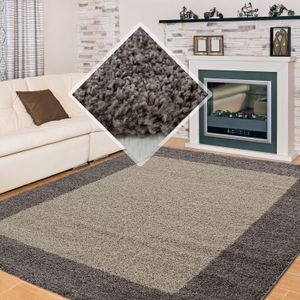 Muratap Basic shaggy kader vloerkleed hoogpolig- 300x400 cm