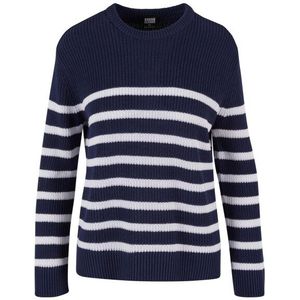 Urban Classics Dames gestreepte geribde trui