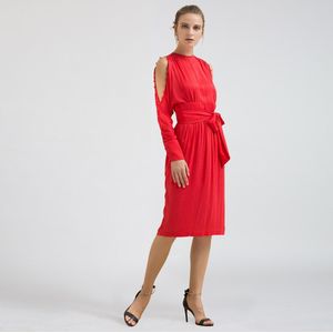 Koude schouderbat mouwen jurk