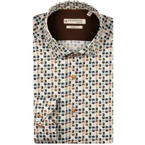 Giordano - 527821 - Heren Overhemd - 100% Katoen - Modern Fit - Kleurnummer 70