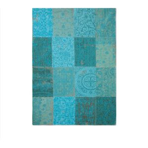 Louis de Poortere Vloerkleed vintage patchwork azur 8015 200 x 280 cm