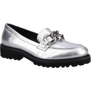 Hush Puppies - Gianna - Leren Instappers - Zilver