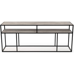 Stalux Side-table 'teun' 200cm, kleur zwart / beton