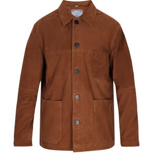 Dreimaster - Jas - Bruin - Heren - Geitensuèdeleer