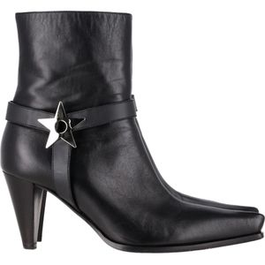 Giuseppe Zanotti Karmen Appliqué Enkellaarsjes van Zwart Leer