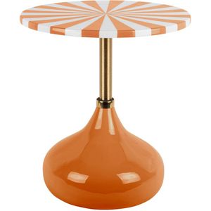 Leitmotiv bijzettafel candy swirl bright orange & white