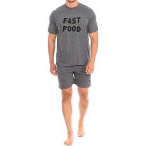 Herenpyjama met korte mouwen en ronde hals KL30000