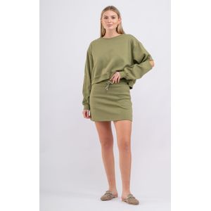 Tom Barron - Huispak - Kaki - Sweatstof - Ronde Hals - Losse Pasvorm