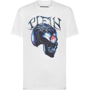 Philipp Plein - T-shirt Ronde Hals SS Chrome - Wit - Katoen