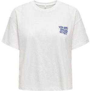 Only onl30 happy life s/s boxy tee cs jr 15367624 cloud dancer