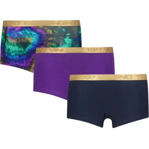 Vingino Meiden ondergoed 3-pack boxers tie deep