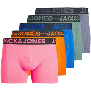 Jack & Jones Plus size boxershorts heren trunks jacseth effen 5-pack