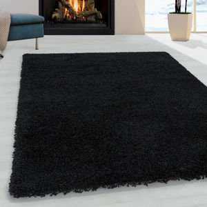 Muratap Monaco soft shaggy hoogpolig vloerkleed black- 200x290 cm