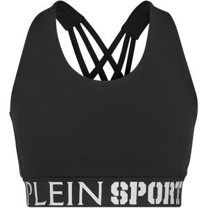 Plein Sport - Sporttop - Zwart/Wit - Mouwloos - Normale Pasvorm