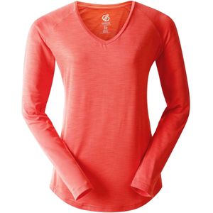 Dare2b - Dames Discern T-shirt - Lange Mouwen - V-hals - UPF 50+ Bescherming