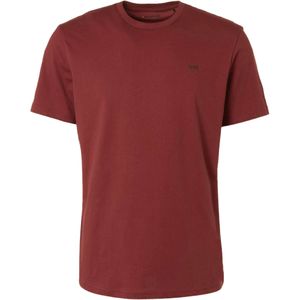 No Excess T-shirt crewneck solid basic dark red