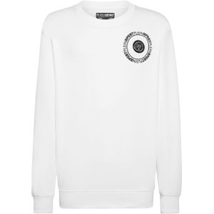 Plein Sport - Roundneck Sweatshirt Carbon Tiger - Fleece Trui - Wit