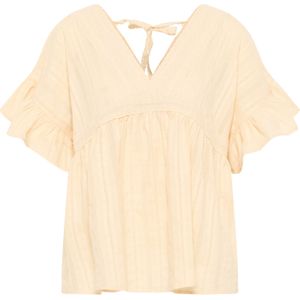 DreiMaster - Tuniek - Beige crème - Katoen - V-hals