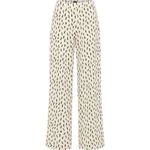 DreiMaster - Stof Broek - Dames - Wit Zwart - Klassik