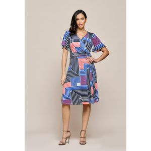Regina - Print Jurk - Multi - A-lijn