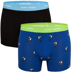 Happy Shorts 2-pack boxershorts met print heren neon tucan