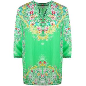 Inoa - Versailles Gardenia 1202120 - Blouse - Groen - 100% Zijde