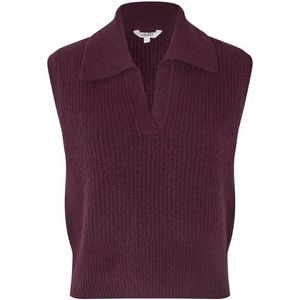 mbyM - Ritika-M - Spencer - Bordeauxrood - Mouwloos - Diepe V-hals