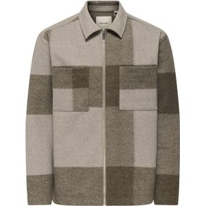 ONLY & SONS - ONSWAKE CHECKED - Overshirt - Heren - Ritssluiting - Lange Mouwen