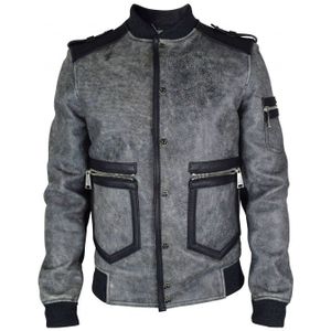 Philipp Plein - Leren Jas - Grijs