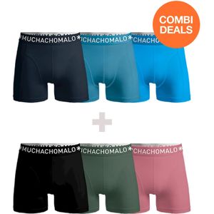 Muchachomalo Heren 3+3-pack boxershorts effen