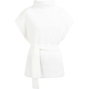 Dreimaster - Gebreide Poncho - Wolwit