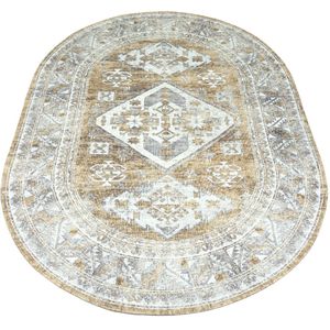 Veer Carpets Vloerkleed laria brown 5 ovaal 200 x 290 cm