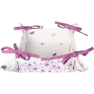 Clayre & Eef Broodmand 35x35x8 cm roze katoen rozen cadeau keuken