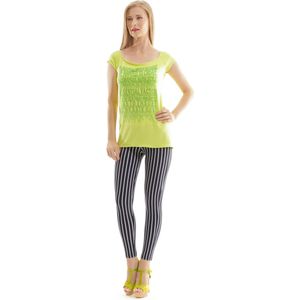 Top - Bedrukte Top - 100% Viscose - Ongelijke Afgeronde Zoom