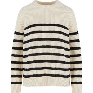 Urban Classics Dames gestreepte geribde trui
