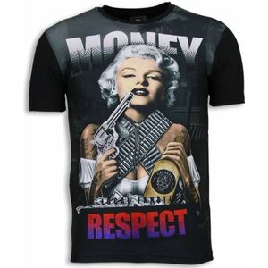 Local Fanatic Marilyn money digital rhinestone t-shirt
