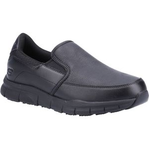 Skechers - Nampa Annod - Loafer - Zwart - Synthetisch - Slipbestendig met Memory Foam