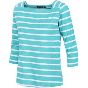 Regatta - Polexia - Dames Top - Katoen - 3/4 Mouwen - Strepen