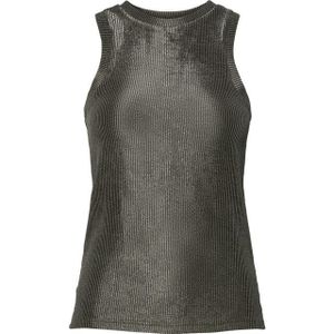 Y.A.S - Yasmatera - Top - Zachtgrijs - Metallic Glans